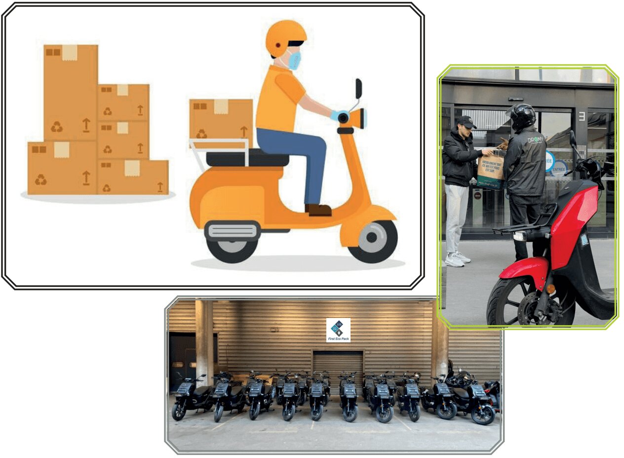 Photos du domaine du transport et de la logistique en scooter électrique